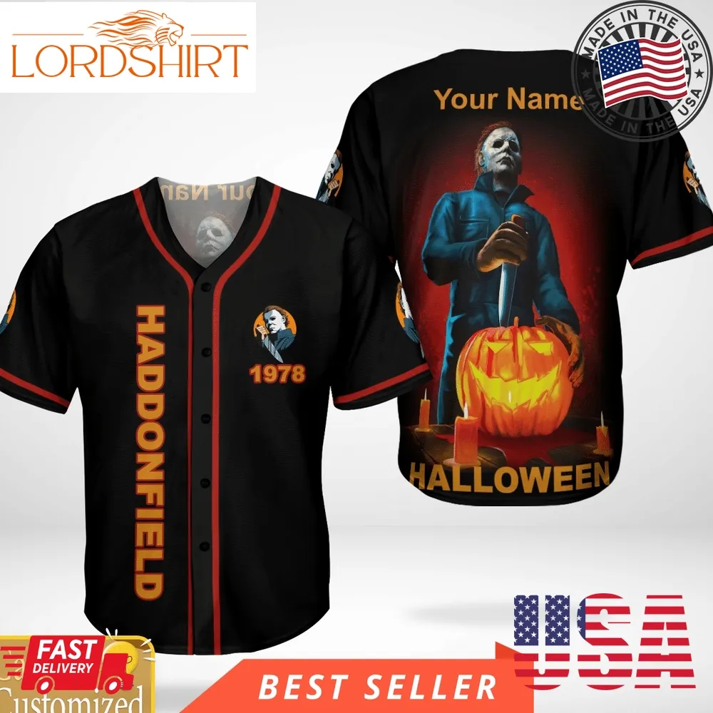 Personalized Haddonfield 1978 Halloween Murder Baseball Jersey Shirt