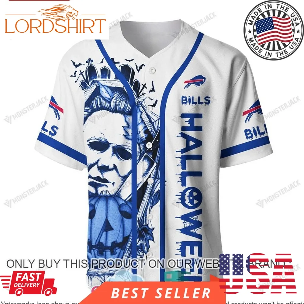 Personalized Halloween Nfl Buffalo Bills Michael Myers Baseball Jersey