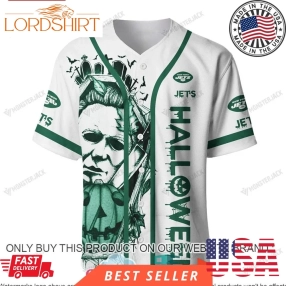 Personalized Halloween Nfl New York Jets Michael Myers Baseball Jersey