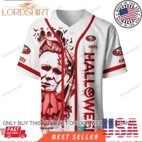 Personalized Halloween Nfl San Francisco 49Ers Michael Myers Baseball Jersey