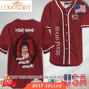 Personalized Hocus Pocus Halloween Witches Baseball Jersey