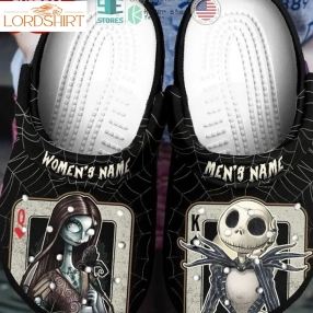 Personalized Jack And Sally Crocs 1 Halloweener