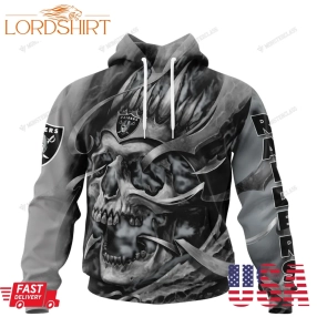 Personalized Las Vegas Raiders Custom Skull Jersey Hoodie, Shirt