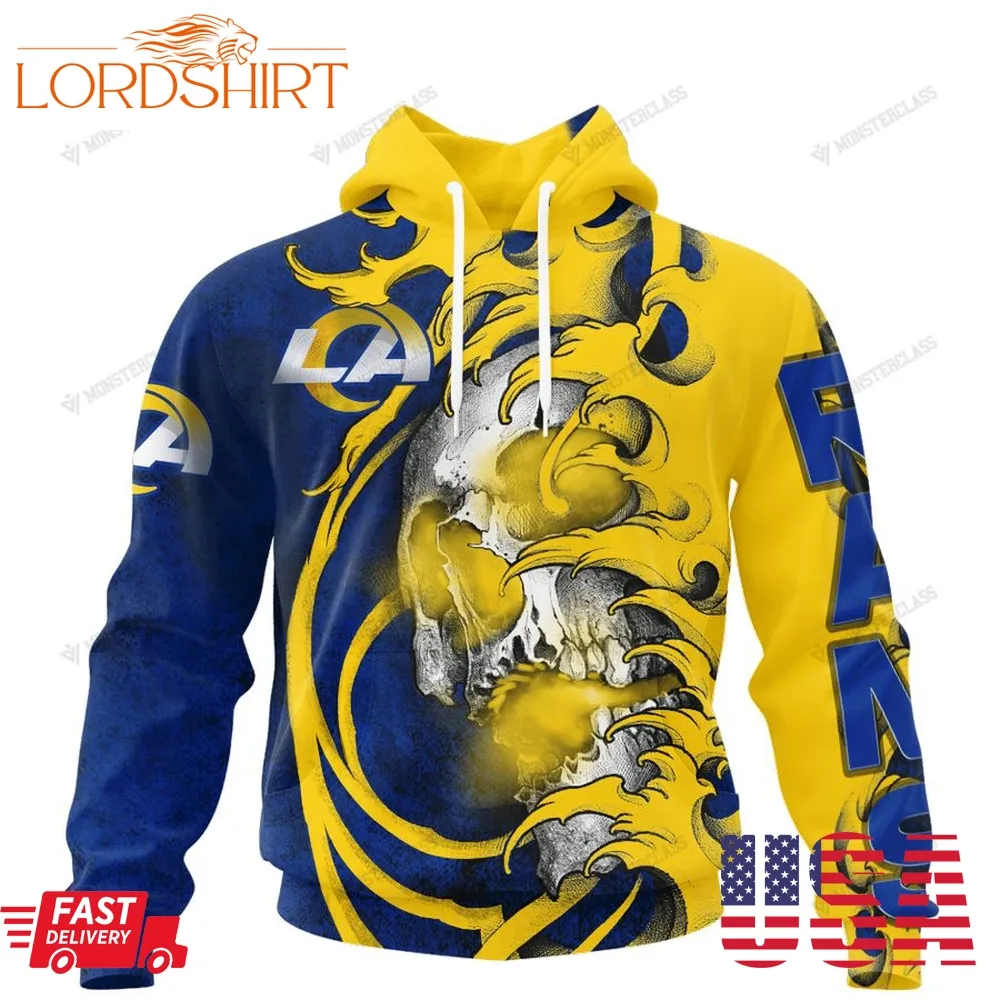 Personalized Los Angeles Rams Japanese Style Skull Custom Jersey 3D Shirt, Hoodie