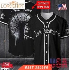 Personalized Name Jack Skellington Halloween Jack Halloween Baseball Jersey