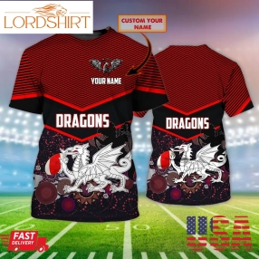 Personalized Name Nrl St George Illawarra Dragons 3D T Shirt