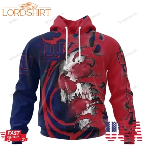 Personalized New York Giants Japanese Style Skull Custom Jersey 3D Shirt, Hoodie