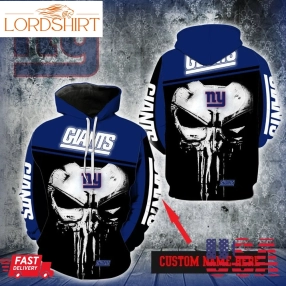 Personalized New York Giants Skull Hoodie 3D