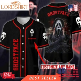 Personalized Nightmare On Elm Street The Ghostface Customized Horror Father The Ghostface Halloween Baseball Jersey