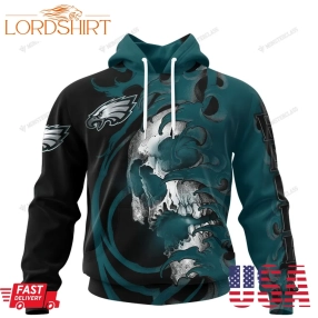 Personalized Philadelphia Eagles Japanese Style Skull Custom Jersey 3D Shirt, Hoodie