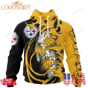 Personalized Pittsburgh Steelers Japanese Style Skull Custom Jersey 3D Shirt, Hoodie