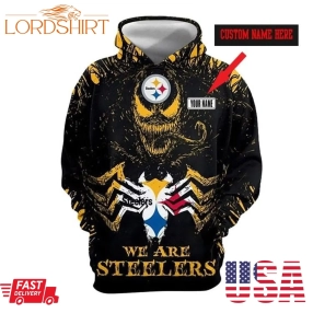 Personalized Pittsburgh Steelers Skull Hoodie 3D