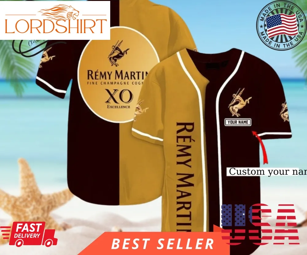 Personalized Remy Martin Xo Baseball Jersey, Halloween Shirt, Hawaiian Shirt, Halloween Shirt, Cute Halloween Hawaiian Shirt