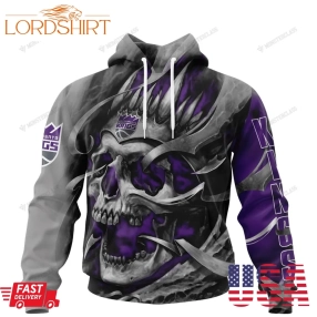 Personalized Sacramento Kings Custom Skull Jersey Hoodie, Shirt