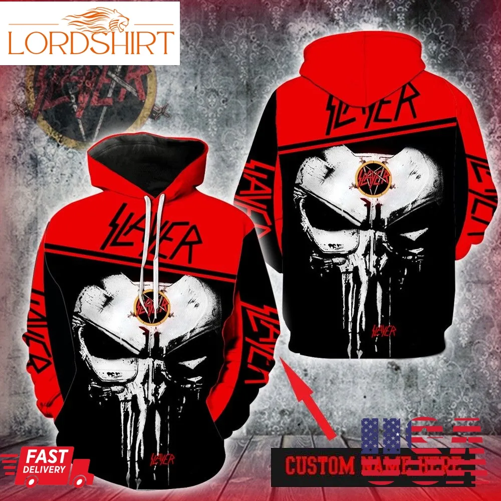 Personalized Slayer Skull Hoodie 3D