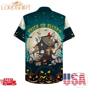 Personalized Sloth Halloween Trick Or Sleep Hawaiian Shirt