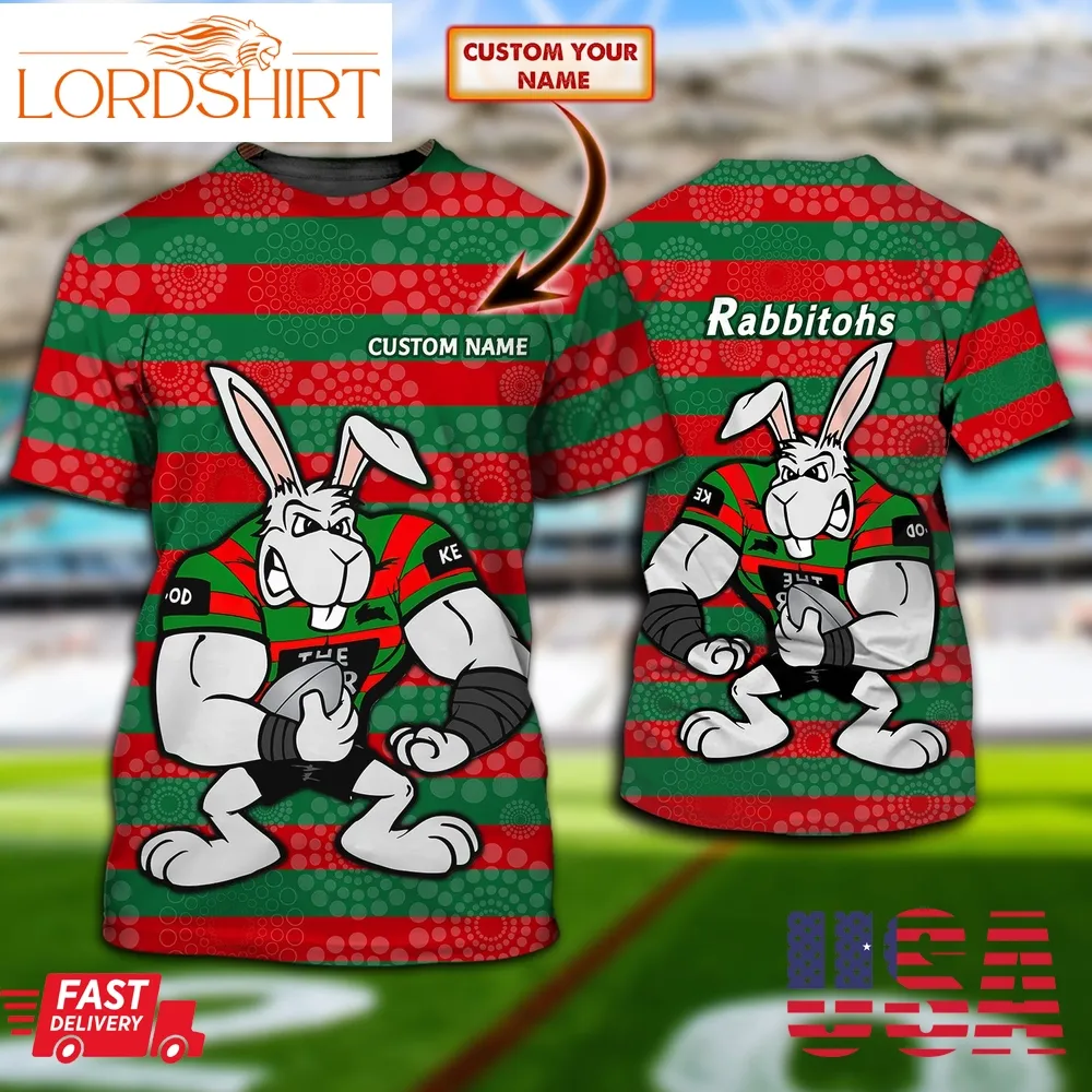 Personalized Sydney Rabbitohs Muscle Rabbit 3D T Shirt