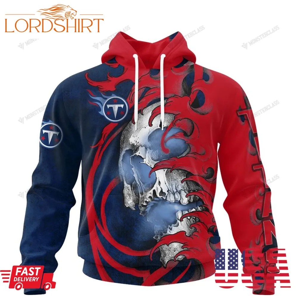 Personalized Tennessee Titans Japanese Style Skull Custom Jersey 3D Shirt, Hoodie