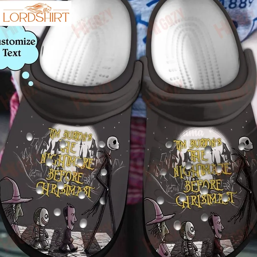 Personalized The Nightmare Before Christmas Crocs, Jack Skellington Crocs Halloweener