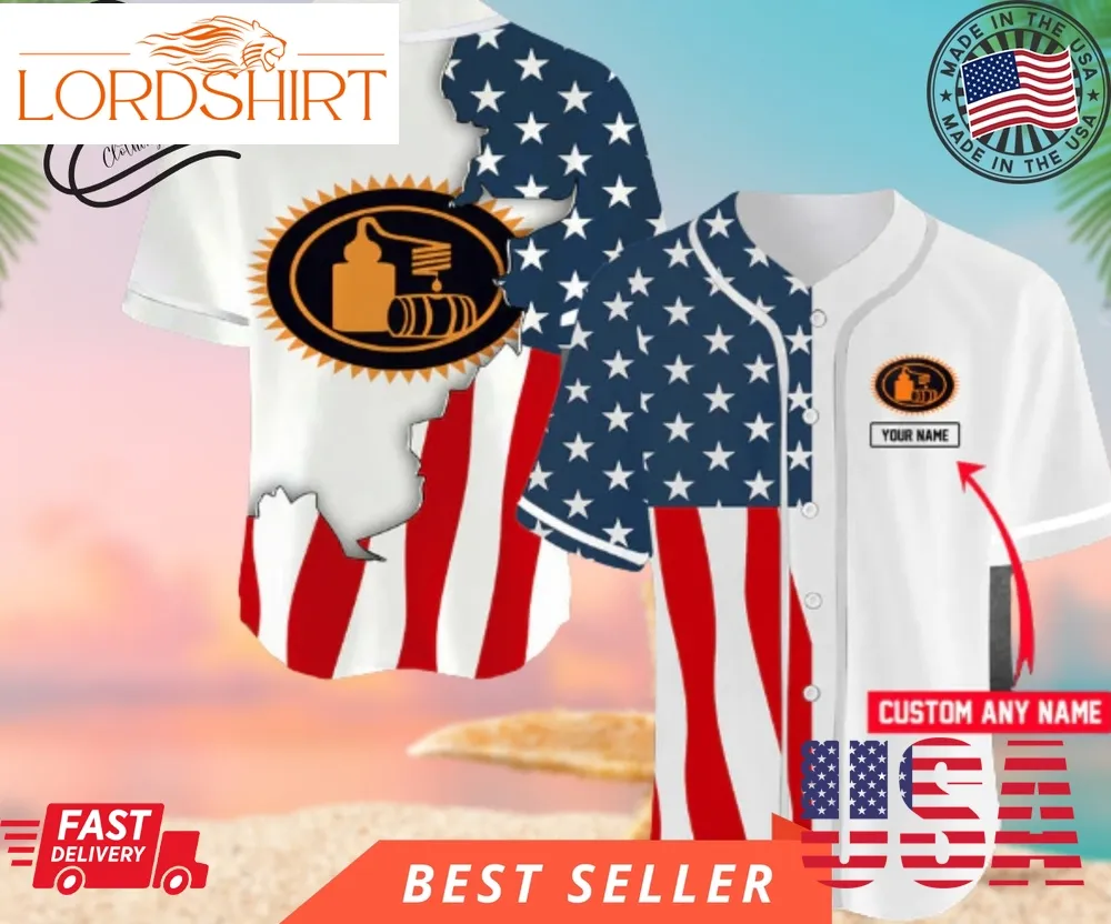 Personalized Us Flag Tito's Baseball Jersey, Halloween Shirt, Hawaii Holiday Beach Flamingo Stag Brewery Summer