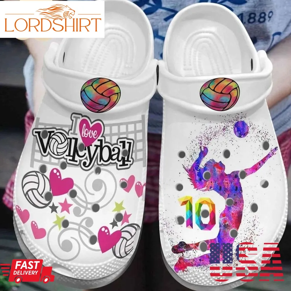 Personalized Volleyball Crocs Crocband Clogs