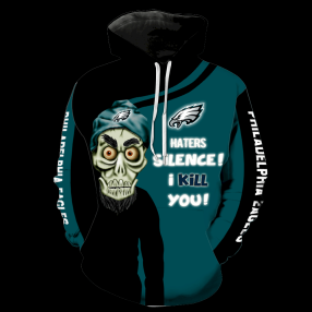 Philadelphia Eagles Skull Full All Over Print K1199 Hoodie Zipper