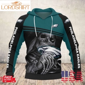 Philadelphia Eagles Skull Hoodie 041019 3D Hoodie Sweatshirt For Fans Men Women All Over Printed Hoodie