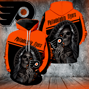 Philadelphia Flyers Skull New All Over Print V1264 Hoodie