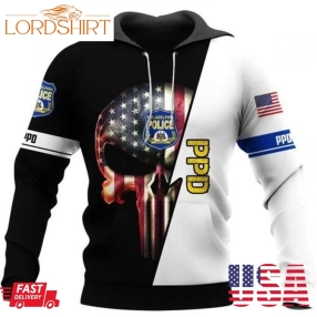 Philadelphia Police Skull Men And Women 3D Full Printing Hoodie