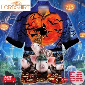 Pig Lovers Halloween Night Hawaiian Shirt