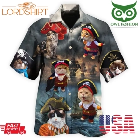 Pirate Cat Style Limited Edition Hawaiian Shirt