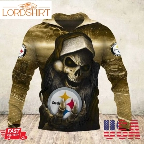 Pittsburgh Steelers New Skull Full All Over Print S1602 Hoodie