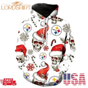 Pittsburgh Steelers Nfl Football Christmas Skull White Men And Women 3D Full Printing Hoodie Zip Hoodie Sweatshirt Pittsburgh Steelers 3D Full Printing Shirt 2020