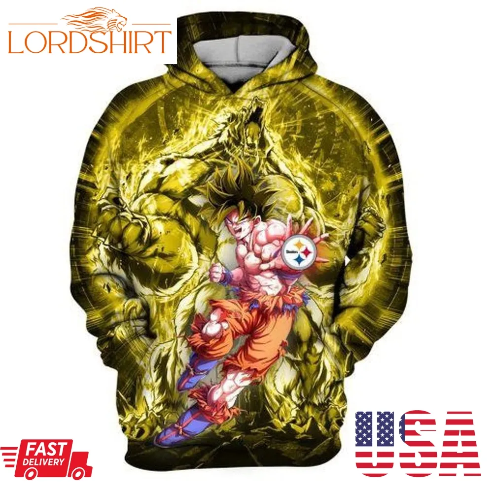 Pittsburgh Steelers Son Goku Dragon Ball Z Men And Women 3D Full Printing Hoodie Zip Hoodie Sweatshirt T Shirt Pittsburgh Steelers 3D Full Printing Hoodie Shirt