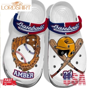 Player Baseball Equipment Crocs Can Customize Name Number Birthday Gifts For Son Daughter