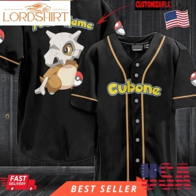 Pokemon Cubone Custom Name Pikachu Halloween Baseball Jersey