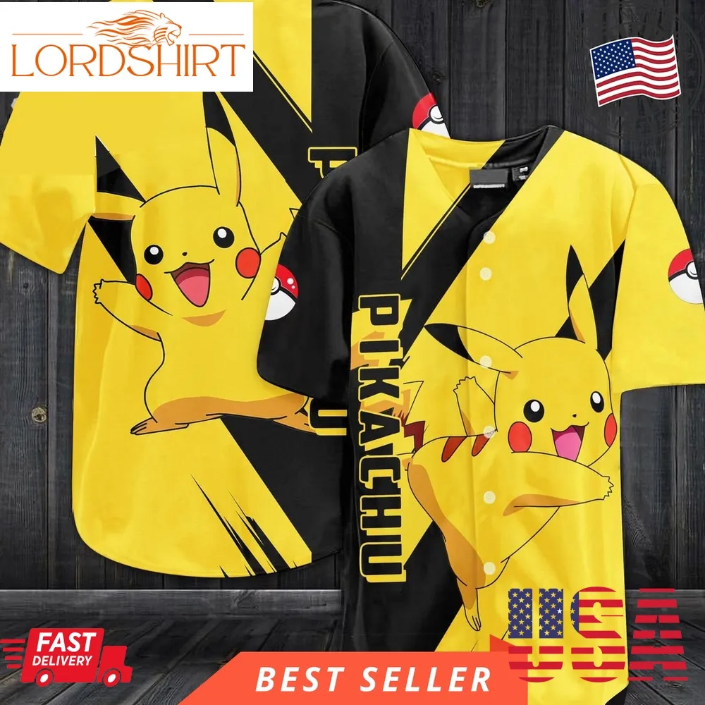 Pokemon Pikachu Cute Pikachu Halloween Baseball Jersey