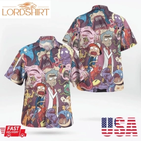 Pokemon Rick And Morty Hawaiian Shirt