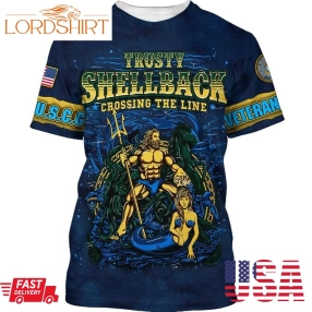 Poseidon Mermaid Us Coast Guard Trusty Shellback Crossing The Line 3D Shirt, Hoodie