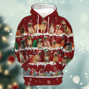 Puggle Snow Christmas 3D Hoodie