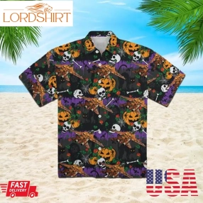 Pumpkin Skull Halloween Hawaiian Shirt