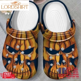 Pumpkin Skull Tattoo Clogs Crocs Shoes Gift For Halloween Thanksgiving Pskull