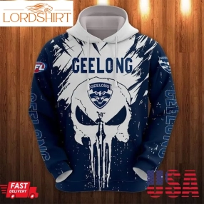 Punisher Skull Geelong 3D All Over Print Hoodie