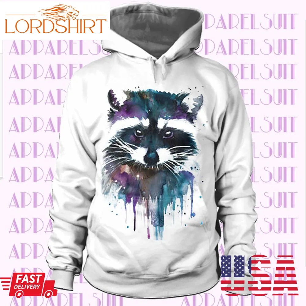 Racoon Hoodie Sweatshirt Pullover Unisex Women Men 3D Print