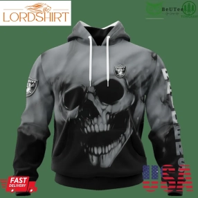 Raiders Fading Skull American Football 3D Hoodie Sweatshirt Nfl