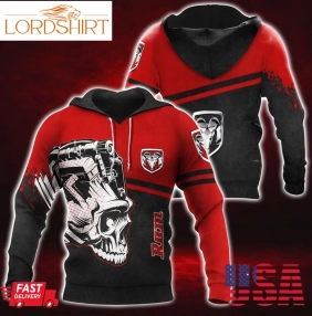 Ram Skull Engine Red Hoodie