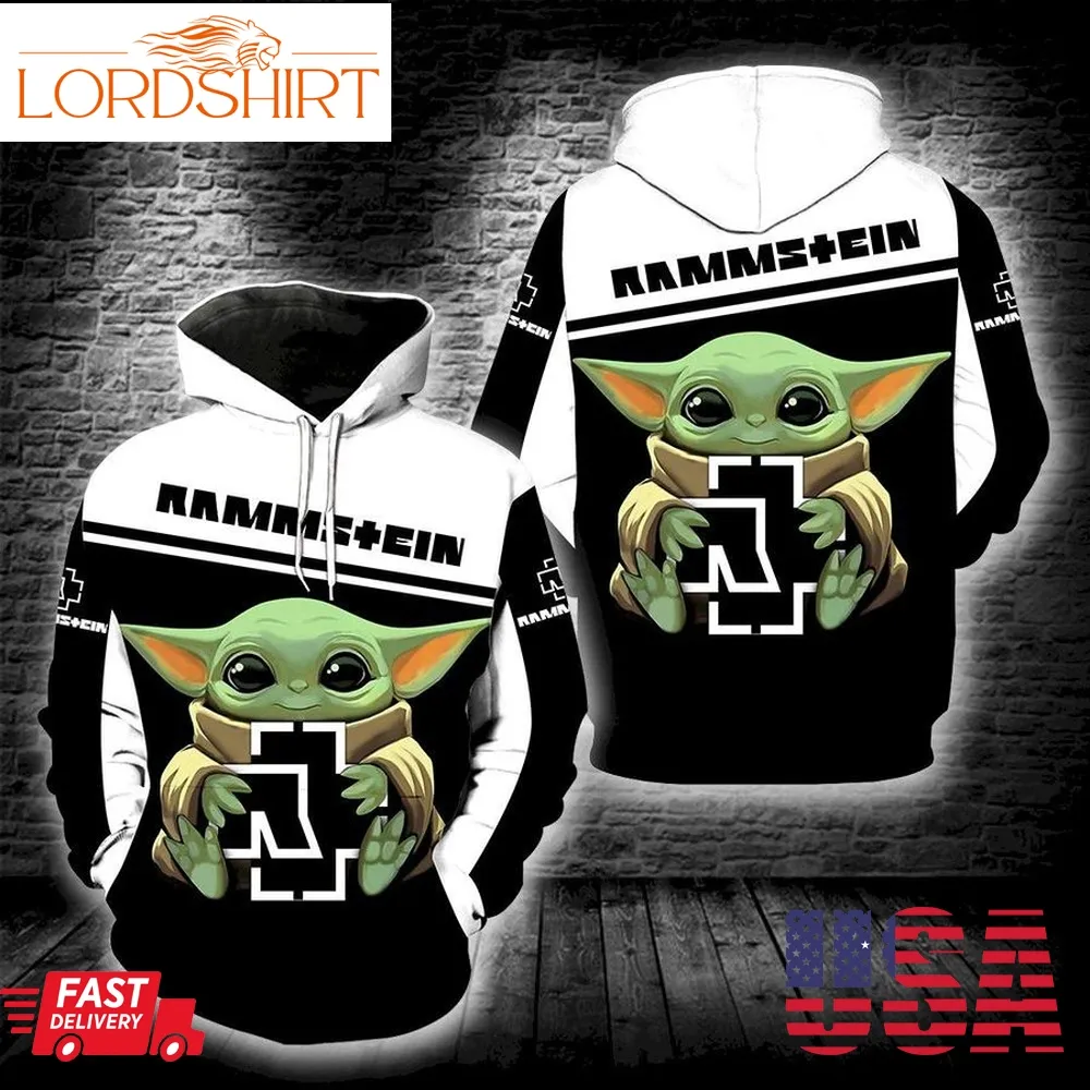 Rammstein Baby Yoda New Full All Over Print K1388 Hoodie