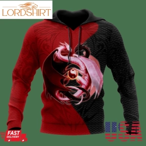 Red And Black Dragon 3D Hoodie Shirt For Men And Women Amst102020s1