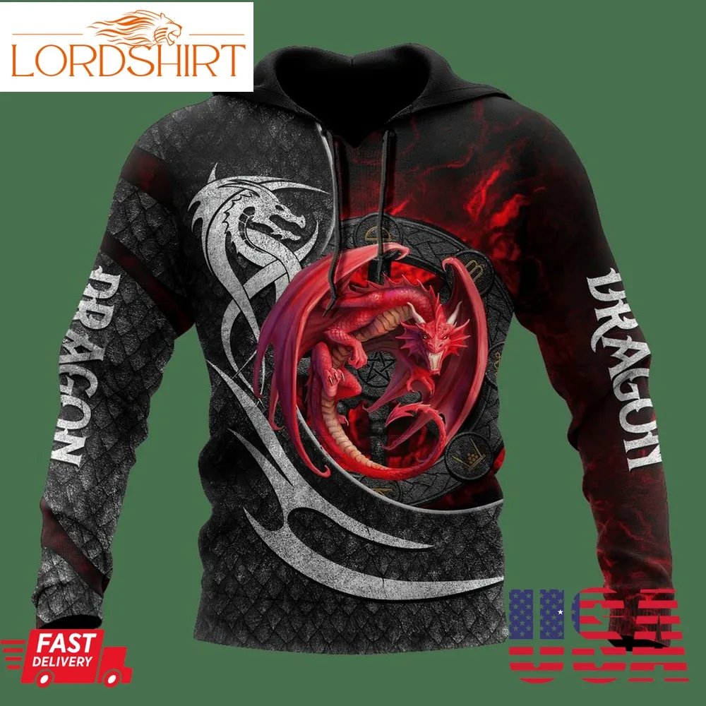 Red Dragon 3D Hoodie Shirt For Men And Women Amst102052