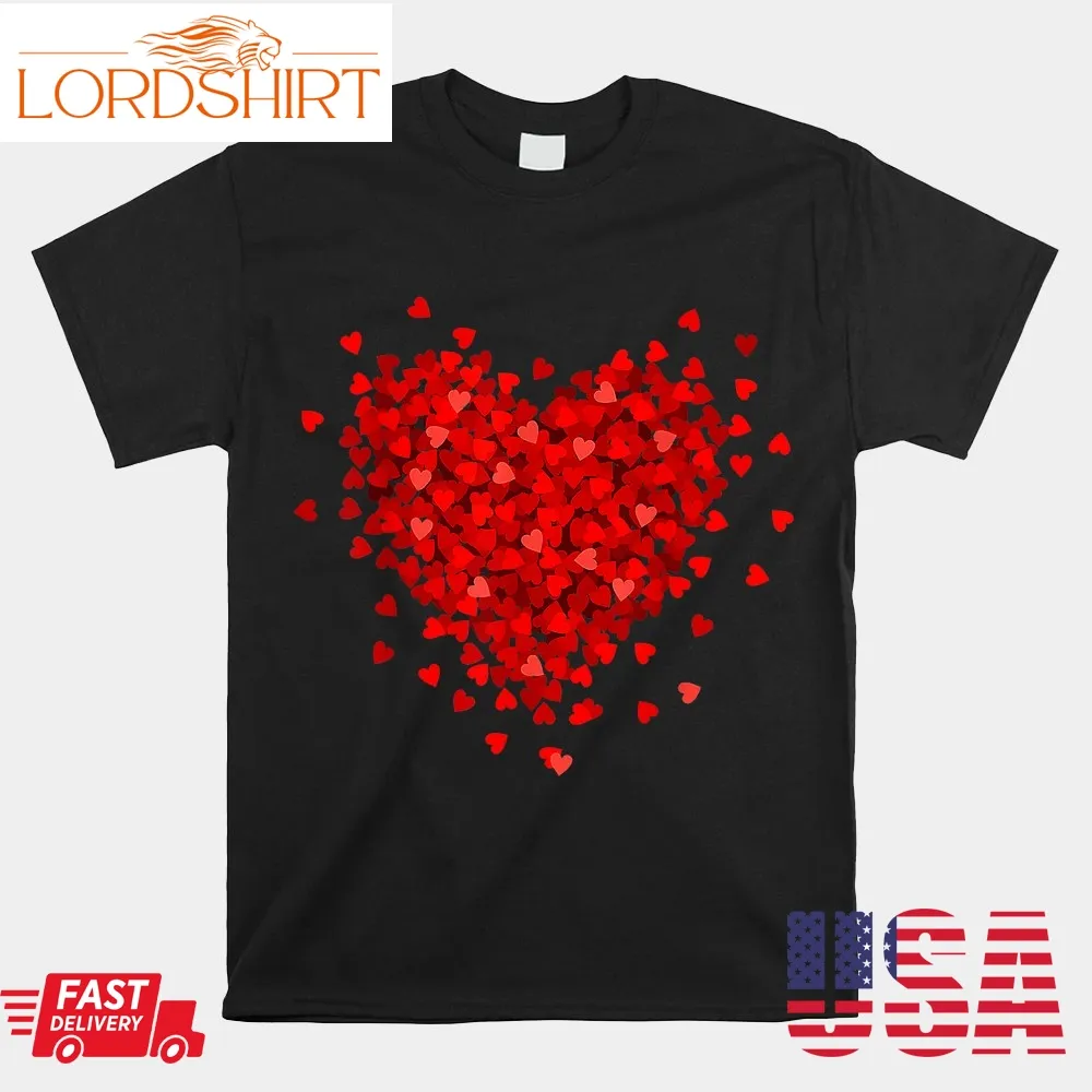 Red Love Heart Valentines Day Shirt